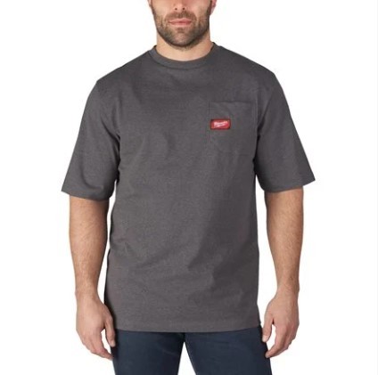 Arbei-T-Shirt grau kurzärmlig