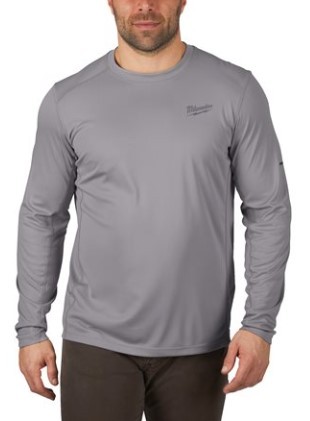 Workskin Funktions-T-Shirt Grau langärmelig